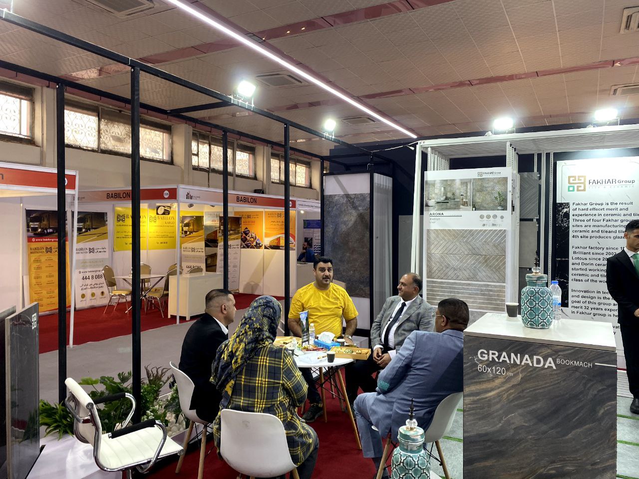 Iraq-Baghdad International Industry and Construction Exhibition, Fakhar Group Tile Production booth